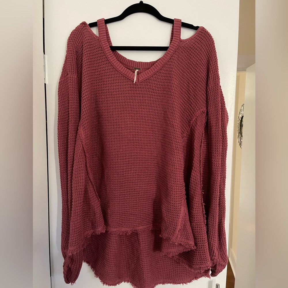 Free People Cold Shoulder Sweater